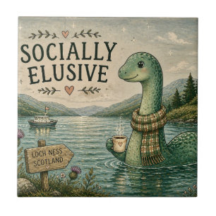 Azulejo Nessie esquiva socialmente criptozoológico Loch Ne