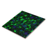 Azulejo Neuron City Tile<br><div class="desc">¡Este patrón de neuronas es realmente llamativo! ¡Es una forma divertida y divertida de vestir la decoración, los regalos, las prendas de vestir y los objetos domésticos para los amantes de la ciencia! Visita mi tienda para ver más artículos de patrón e ideas de regalo, o combina artículos para crear...</div>