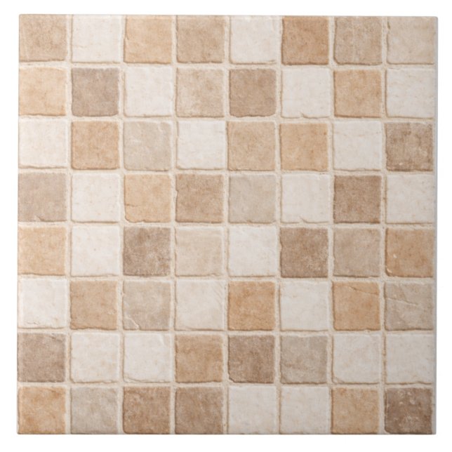 Azulejo Neutral Mosaic Tiles – Sand Beige Ceramic Tile (Frente)