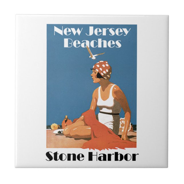 Azulejo New Jersey vara el puerto de piedra del ~ (Frente)