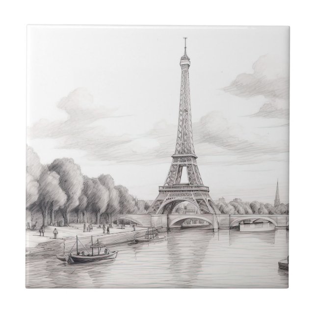 Azulejo Nice Vintage Paris Francia (Frente)