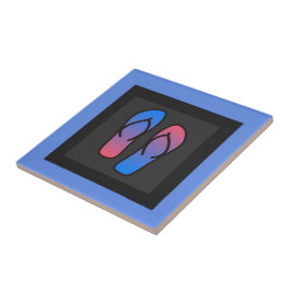 Azulejo NiCK DAViD - Blue Lagoon Flip Flops Tile