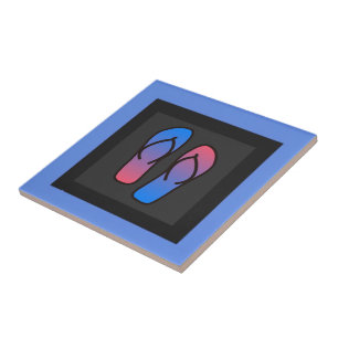 Azulejo NiCK DAViD - Blue Lagoon Flip Flops Tile