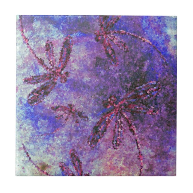 Azulejo Niebla de libélula púrpura (Frente)