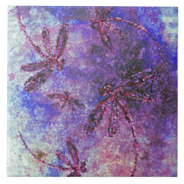 Azulejo Niebla de libélula púrpura (Frente)