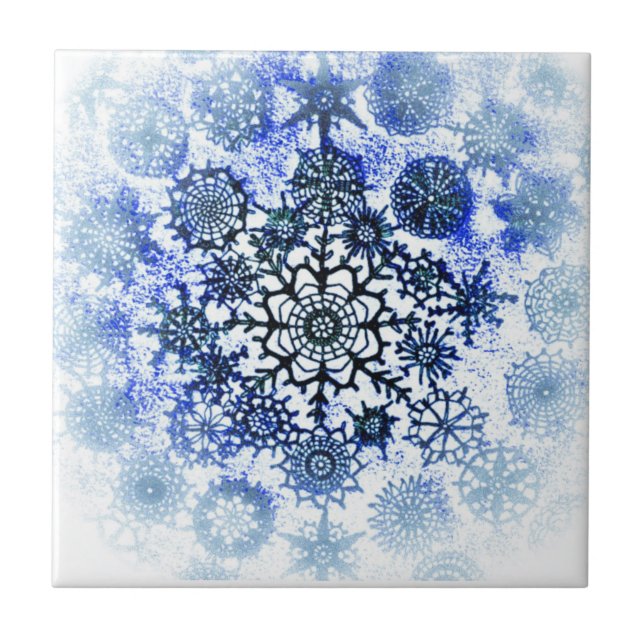 Azulejo Nieve azul (Frente)