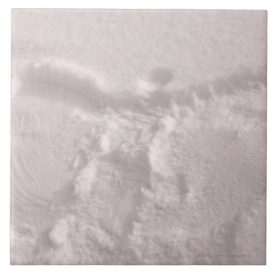 Azulejo Nieve blanca impresa con un ángel de la nieve