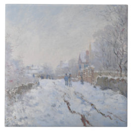 Azulejo Nieve en Argenteuil (por Claude Monet)