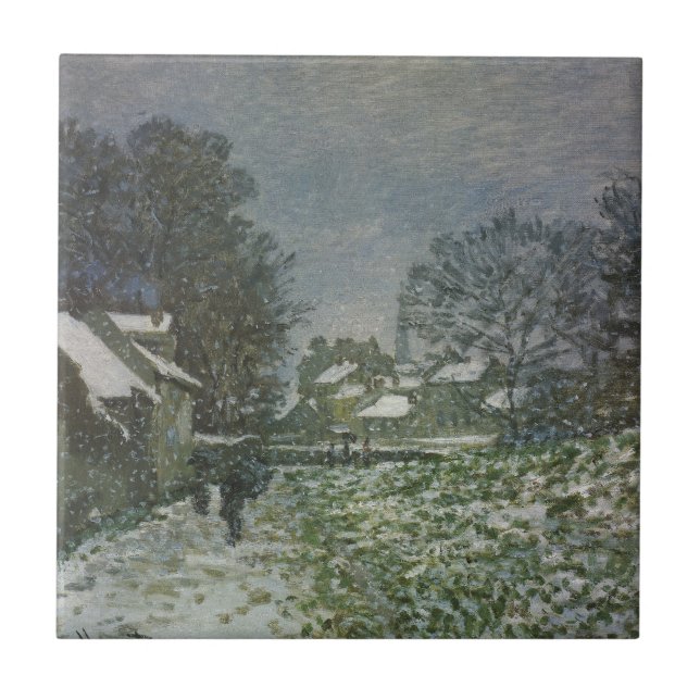 Azulejo Nieve en Argentina por Claude Monet (Frente)