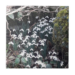 Azulejo Nieve primaveral mosaico cerámico