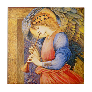 Azulejo Nilo cerámica Angel de Navidades de pre-Raphaelite