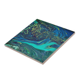 Azulejo Nilo cerámico abstracto "Lake"