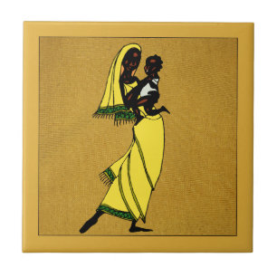 Azulejo Nilo cerámico femenino de África