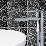 Azulejo Nilo de patrón sin soldadura de Knot Celtic negro<br><div class="desc">Elegante estampado celta sin fisuras para añadir un toque espiritual a su hogar.</div>