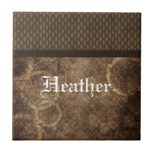 Azulejo Nilo de vapor de gas metalizado, marrón