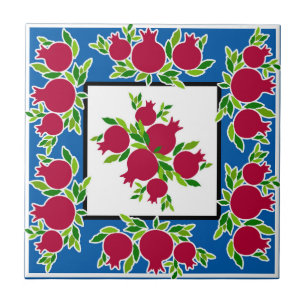 Azulejo Nilo decorativa granada hecha en Tierra Santa