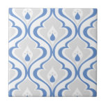 Azulejo Nilo decorativo del patrón abstracto de gris azul<br><div class="desc">Baldosas de cerámica decorativas modernas de color gris y blanco azul,  vintage de formas abstractas retro para proyectos de bricolaje como baldosas de acento,  salpicaduras de cocina,  paredes e inactivos de ducha de baño,  rodeos de chimenea y azulejos enmarcados.</div>