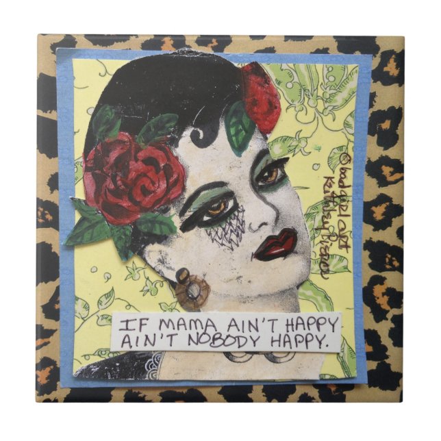 Azulejo Nilo/montaña/trivet (Frente)