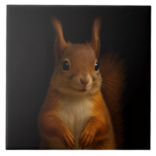 Azulejo Nilo negro 4 de lujo con ardilla roja