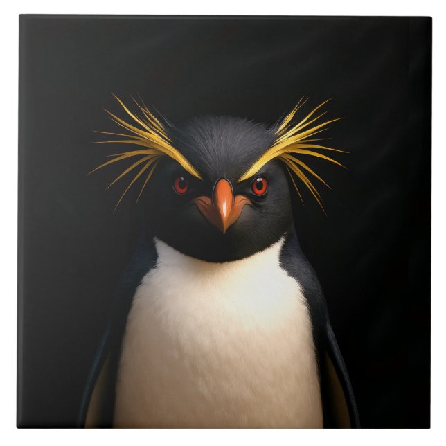 Azulejo Nilo negro 4 de lujo con pingüino Rockhopper (Frente)