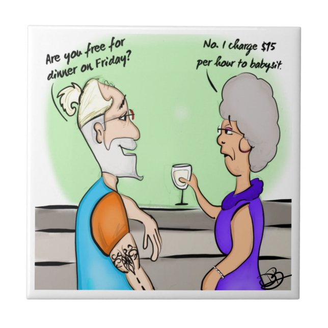 Azulejo Niñera Cerámica Tile (Frente)