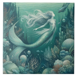 Azulejo Ninfa Mística del Mar