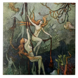 Azulejo “Ninfas marinas” de Warwick Goble