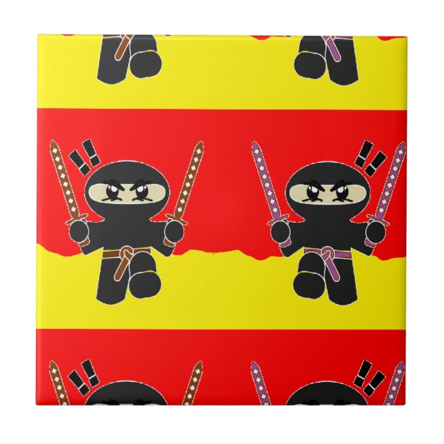 Azulejo ninjas enojadas (Frente)