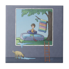 Azulejo Niño en la cerámica de la piscina infantil