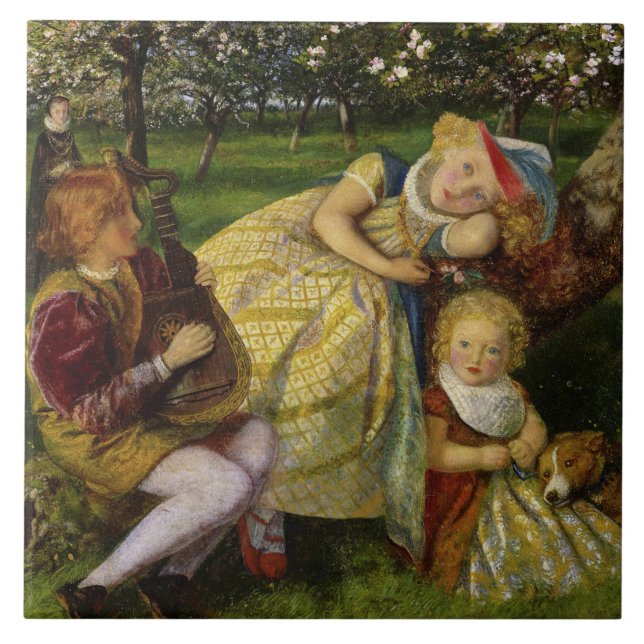 Azulejo Niños en la huerta del rey (Frente)