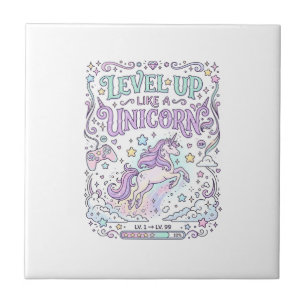 Azulejo Nivel de Unicornio Sube de Nivel como un Unicornio