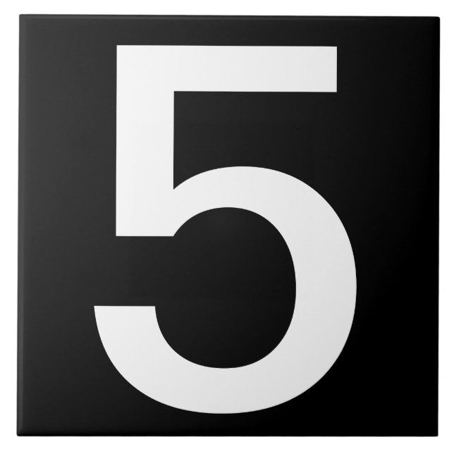 Azulejo Niveles de número de casa extra grandes 6"x6" (Frente)