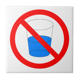 Azulejo No beba el Rótulo del agua