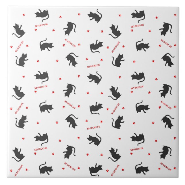 AZULEJO NO　CAT,　NO　LIFE　ホワイト　   (Frente)