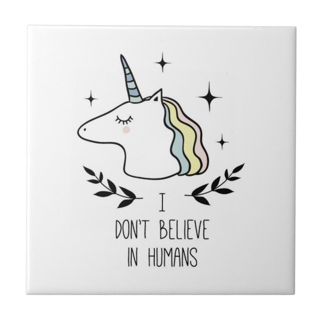 Azulejo No creo en seres humanos (Frente)