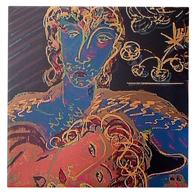 Azulejo ¡¡No hay Bits traviesos!! Mosaico de cerámica resi (Frente)