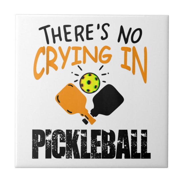 Azulejo No hay llanto en un regalo divertido de la pelota  (Frente)