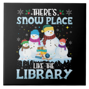 Azulejo No hay lugar como la Navidad de la Biblioteca