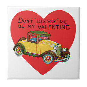 Azulejo ¡No me engañes, sé mi San Valentín! Retro Valentin