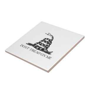 Azulejo No me pises Gadsden Flag BLANCO NEGRO