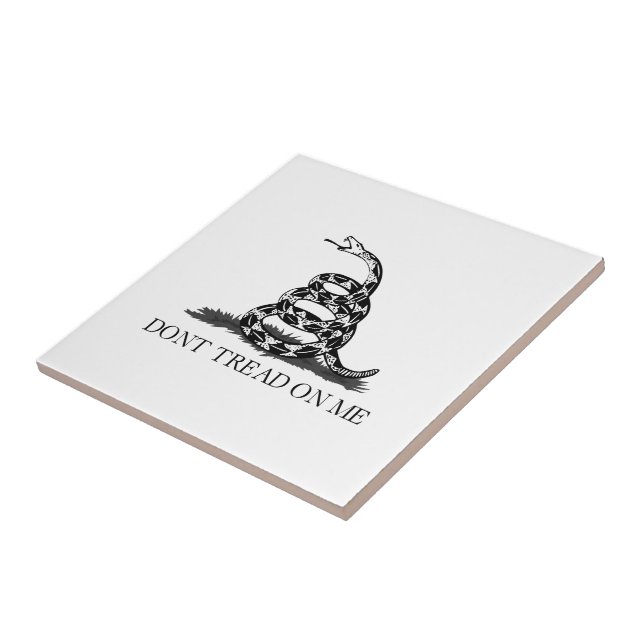 Azulejo No me pises Gadsden Flag BLANCO NEGRO (Lado)