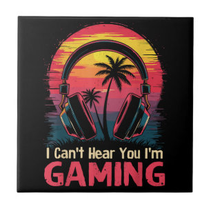 Azulejo No puedo oírte estoy jugando videojuegos divertido