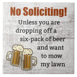Azulejo No solicitas a menos que te vayas de la cerveza