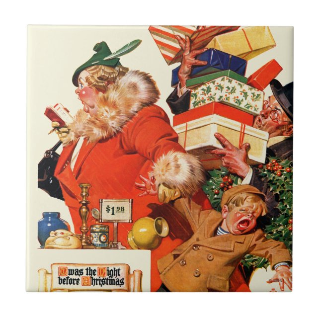 Azulejo Noche antes de los Navidades (Frente)