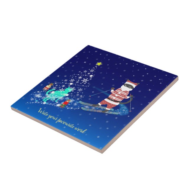 Azulejo Noche Calentadora del Corazón de Santa (Lado)