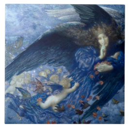 Azulejo Noche con su tren de estrellas (Ángel con Cherubs)