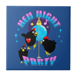 Azulejo Noche de Fiesta de Despedida de Soltera Divertida