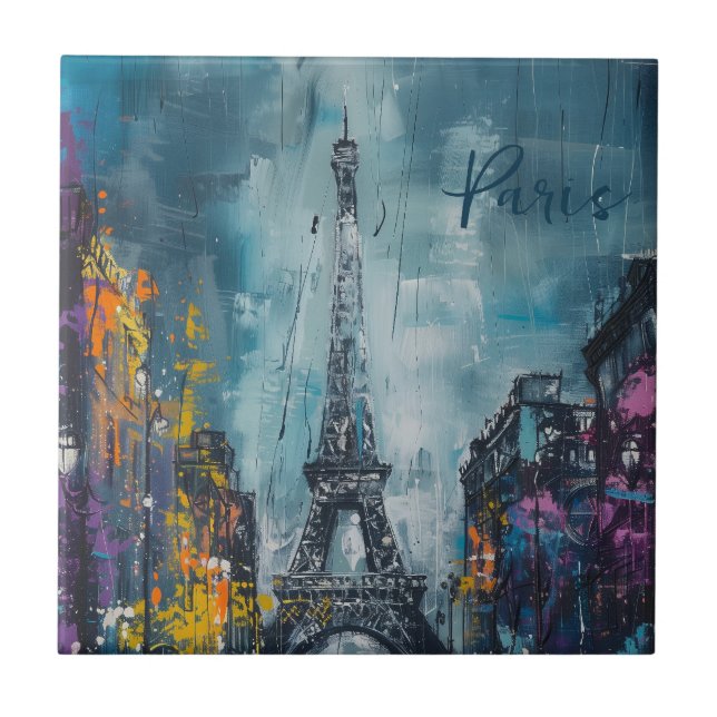 Azulejo Noche de la Moda de París (Frente)