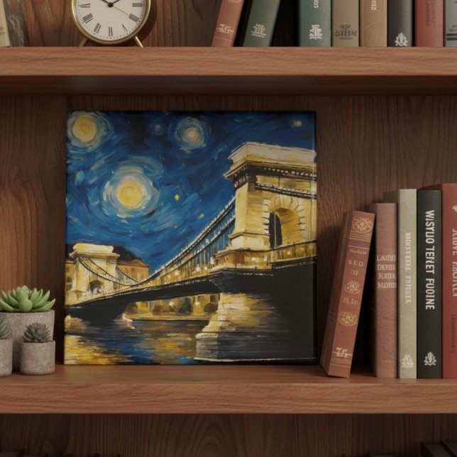 Azulejo Noche estrellada sobre el Danubio (Subido por el creador)