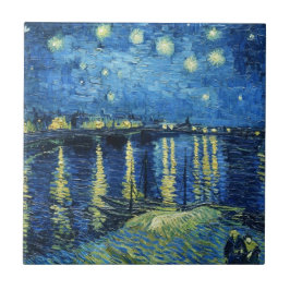 Azulejo Noche estrellada sobre el Rhone Vincent van Gogh